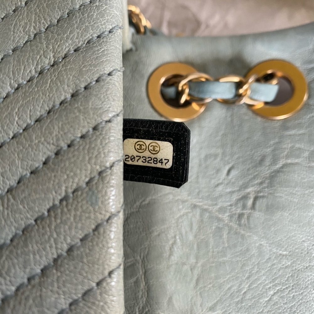 Chanel Chevron Flap Bag Light Blue - Picture 8 of 11